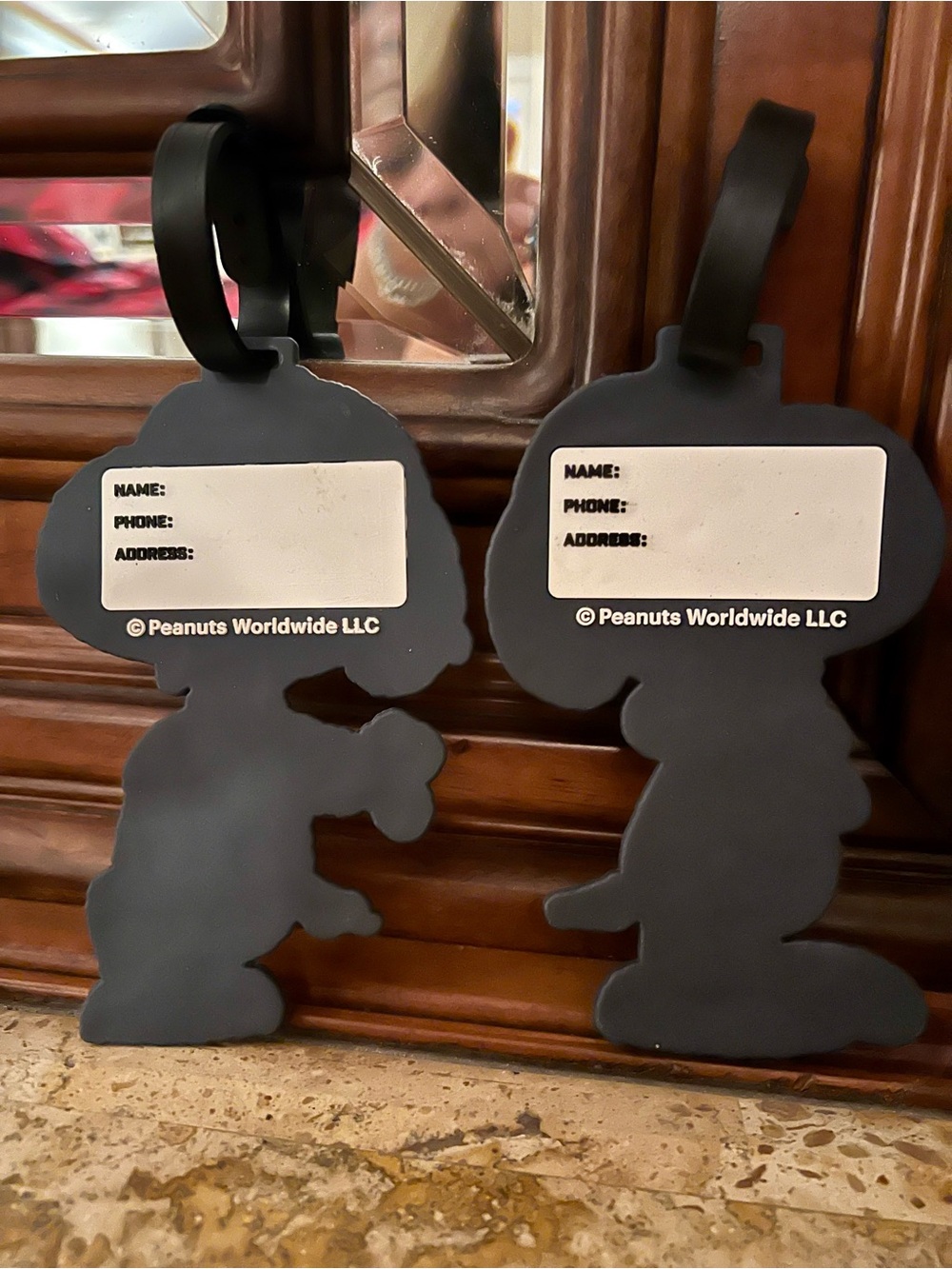 Snoopy Silicone Luggage Tags - Joe Cool & Woodstock - Picture 2 of 2